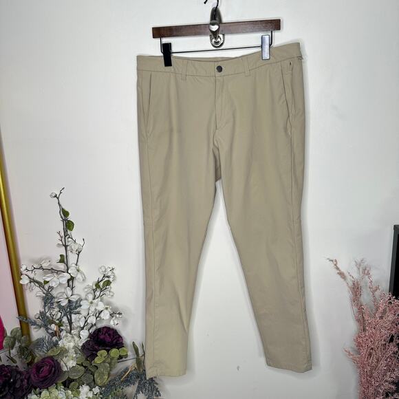 LULULEMON Commission Pant Skinny 32" *Warpstreme Trench Tan Khaki Sz 36 {XX46} - Picture 4 of 8